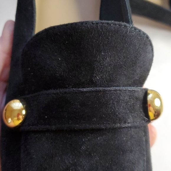 Kate Spade leather block heel slip on loafers - Picture 6 of 8